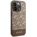 Miniatyrbild 4 av 8: Guess iPhone 14 Pro Mobilskal MagSafe GCube Stripes - Brun