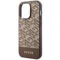 Miniatyrbild 6 av 8: Guess iPhone 14 Pro Mobilskal MagSafe GCube Stripes - Brun