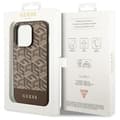 Miniatyrbild 8 av 8: Guess iPhone 14 Pro Mobilskal MagSafe GCube Stripes - Brun