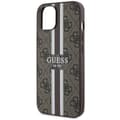 Miniatyrbild 6 av 8: Guess iPhone 14 Plus Mobilskal MagSafe Printed Stripes Brun