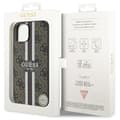 Miniatyrbild 8 av 8: Guess iPhone 14 Plus Mobilskal MagSafe Printed Stripes Brun