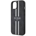Miniatyrbild 6 av 8: Guess iPhone 14 Plus Mobilskal MagSafe Printed Stripe Svart