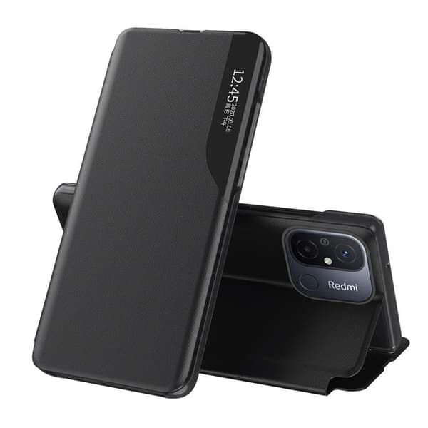 Xiaomi Redmi 12C Mobilfodral Eco Leather View - Svart