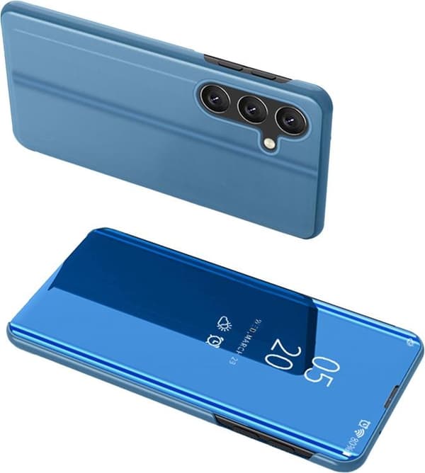 Galaxy A22 4G Mobilfodral Clear View - Blå