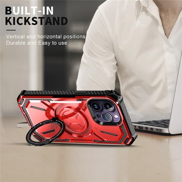 iPhone 14 Pro Max Magsafe Mobilskal Ringhållare - Lila