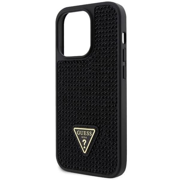 Guess iPhone 14 Pro Max Mobilskal Rhinestone Triangle - Svart