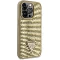 Miniatyrbild 4 av 8: Guess iPhone 14 Pro Max Mobilskal Rhinestone Triangle - Guld