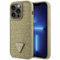Miniatyrbild 1 av 8: Guess iPhone 14 Pro Max Mobilskal Rhinestone Triangle - Guld