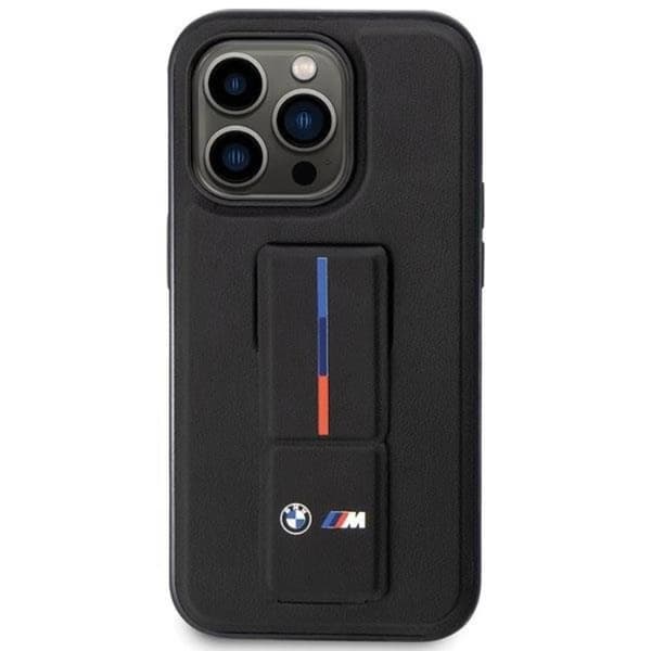 BMW iPhone 14 Pro Mobilskal Grip Hot Stamp - Svart