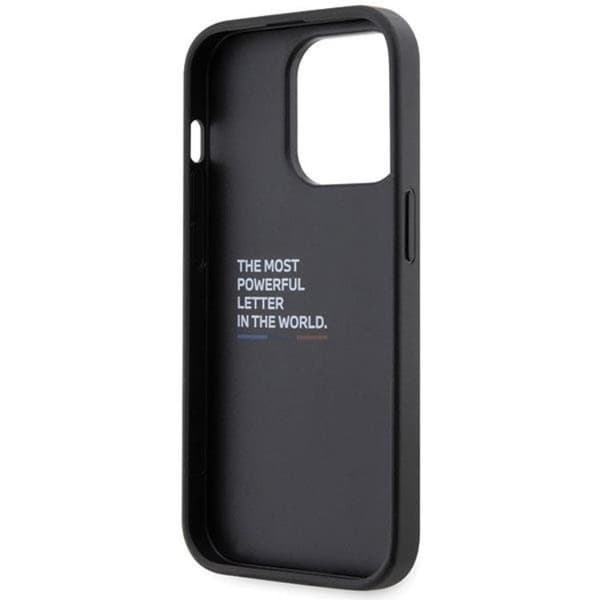 BMW iPhone 14 Pro Mobilskal Grip Hot Stamp - Svart