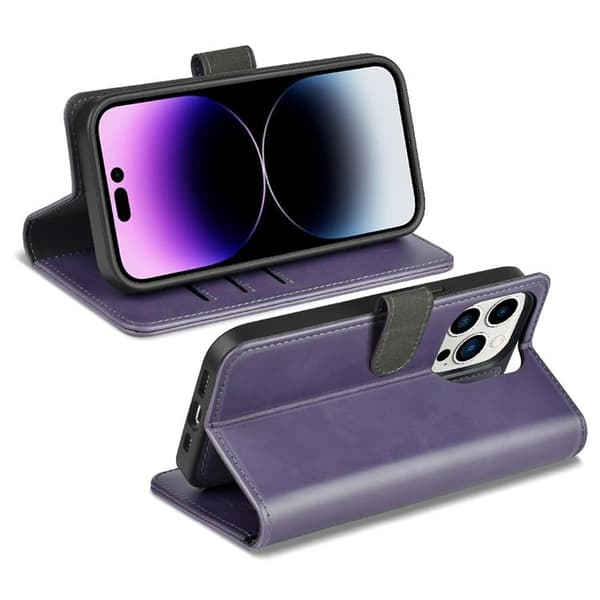 Puloka iPhone 14 Pro Max Plånboksfodral Magsafe 2in1 - Lila