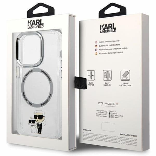 Karl Lagerfeld iPhone 14 Pro Mobilskal Magsafe Iconic Karl