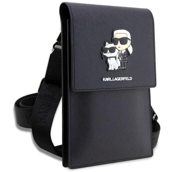 Karl Lagerfeld Halsbandsfodral Saffiano Karl & Choupette - Svart