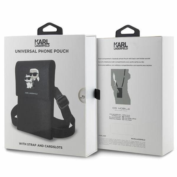 Karl Lagerfeld Halsbandsfodral Saffiano Karl & Choupette - Svart
