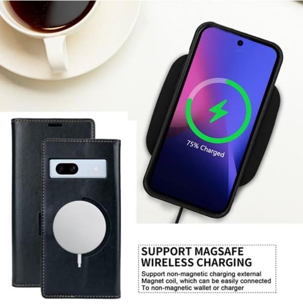 Google Pixel 6 Pro Plånboksfodral Magsafe Magnetic - Brun