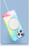 Miniatyrbild 8 av 11: BOOM iPhone 14 Mobilskal Magsafe Vattenfärg - Blå