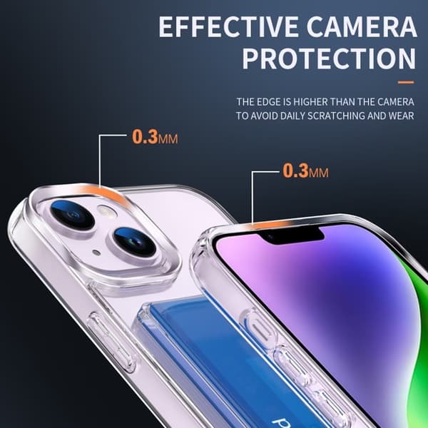 iPhone XS Max Mobilskal Korthållare Hybrid Acrylic - Clear