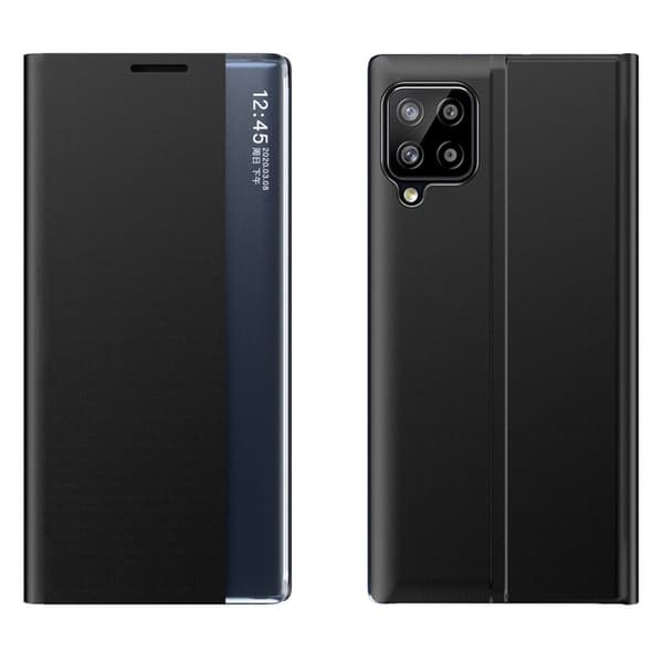 Galaxy A22 4G Mobilfodral Sleep Smart Window - Svart