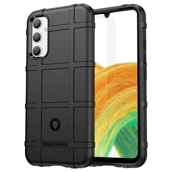 Galaxy A23 5G/4G Mobilskal Rugged Square Grid - Svart