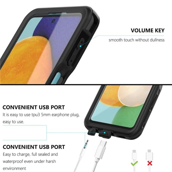 Redpepper Galaxy A23 4G/5G Mobilskal Vattentätt - Svart