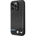 Miniatyrbild 2 av 8: BMW iPhone 13 Pro Max Mobilskal Läder Carbon - Svart