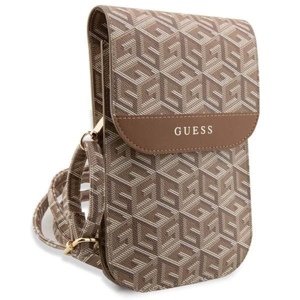 Guess Halsbandsfodral GCube Stripe - Brun