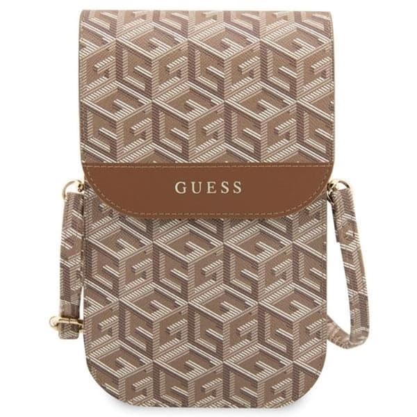 Guess Halsbandsfodral GCube Stripe - Brun