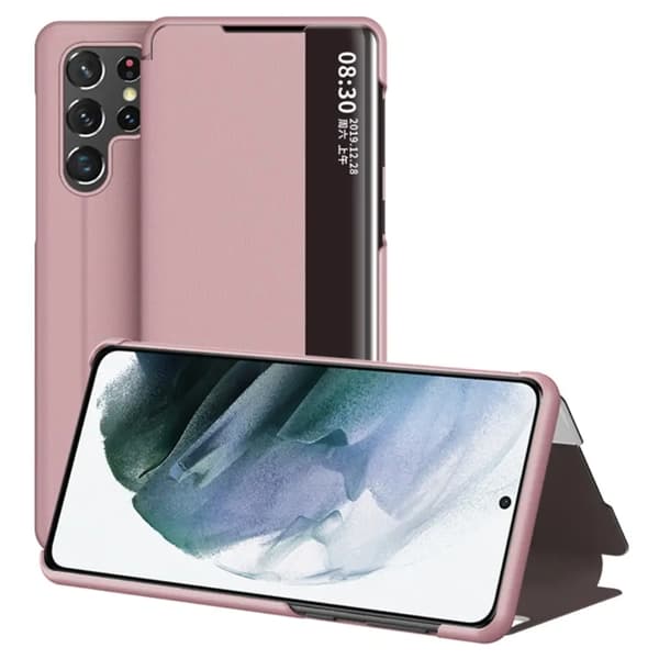 Galaxy S22 Ultra Flipfodral - Rosa
