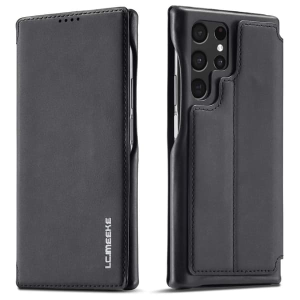 LC.IMEEKE Galaxy S22 Ultra Plånboksfodral - Svart