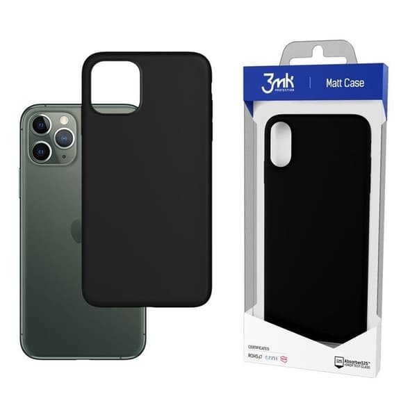 3MK iPhone 12/12 Pro Mobilskal Matt - Svart