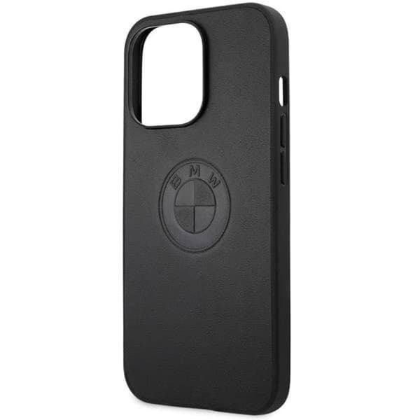 BMW iPhone 13 Pro/13 Mobilskal Läder Embossed - Svart