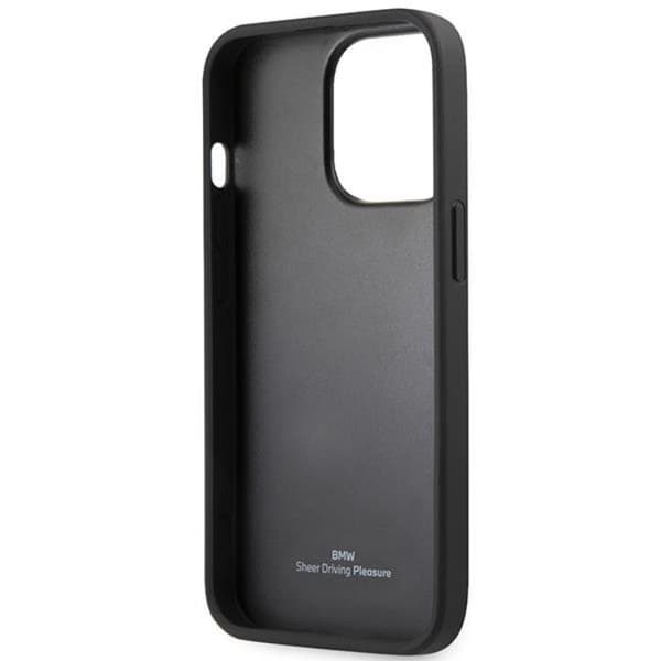 BMW iPhone 13 Pro/13 Mobilskal Läder Embossed - Svart