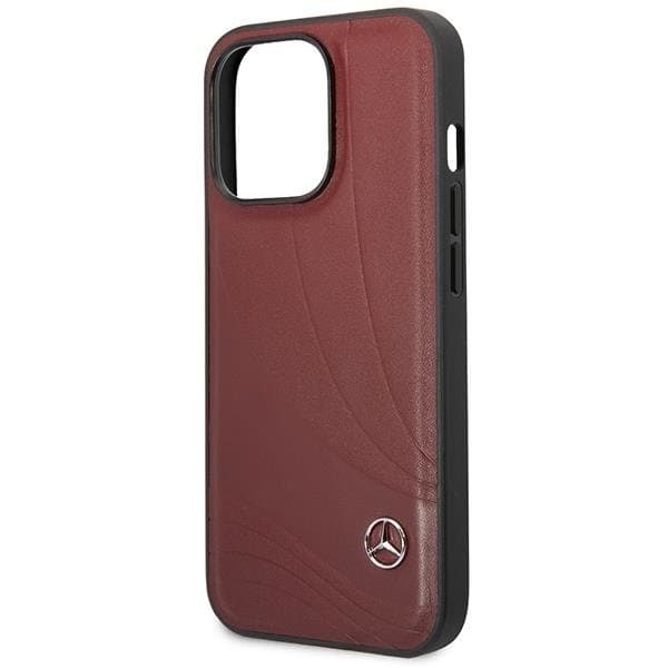 Mercedes iPhone 14 Pro Mobilskal Wave Pattern - Röd