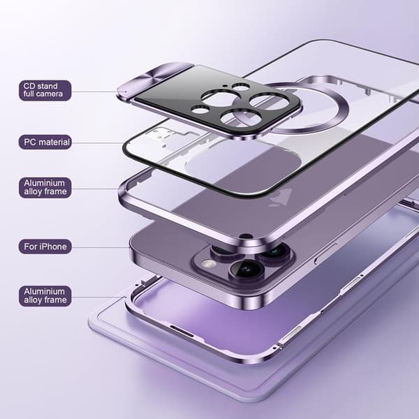 BOOM iPhone 14 Pro Max Mobilskal Magsafe Metall Frame - Guld
