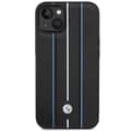Miniatyrbild 3 av 8: BMW iPhone 14 Mobilskal Läder Stamp Blue Lines - Svart