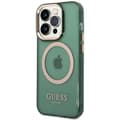 Miniatyrbild 2 av 8: Guess iPhone 14 Pro Mobilskal Magsafe Guld Outline - Khaki
