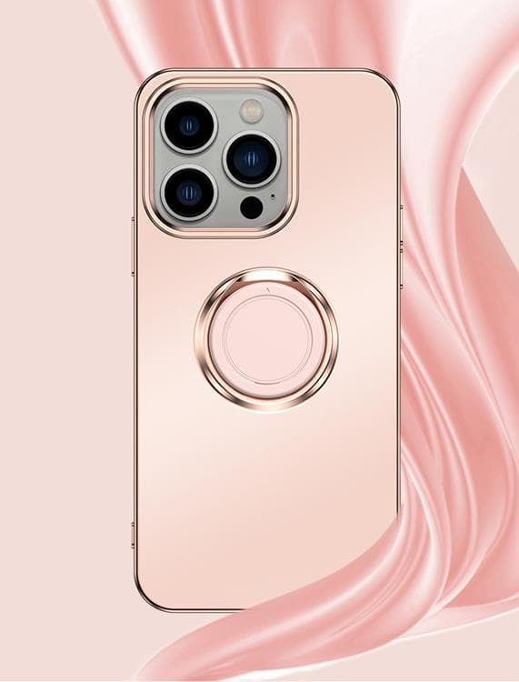 iPhone 14 Pro Mobilskal Ringhållare Electroplating Kickstand - Lila