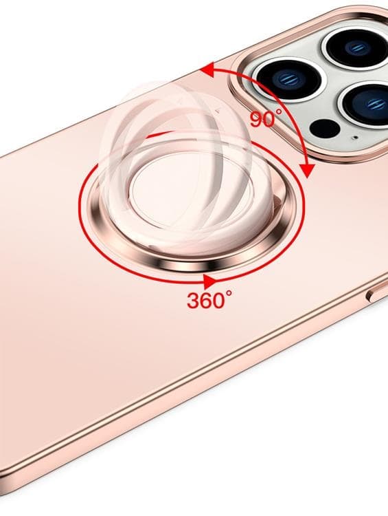 iPhone 14 Pro Mobilskal Ringhållare Electroplating Kickstand - Lila