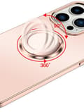Miniatyrbild 2 av 8: iPhone 14 Pro Mobilskal Ringhållare Electroplating Kickstand - Lila