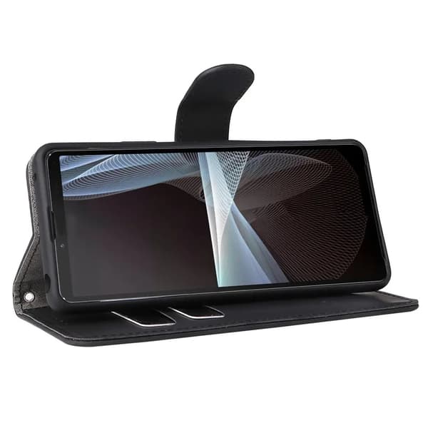 Sony Xperia 10 IV Plånboksfodral Skin Touch - Svart