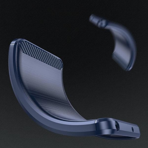 iPhone 15 Mobilskal Carbon Flexible - Blå