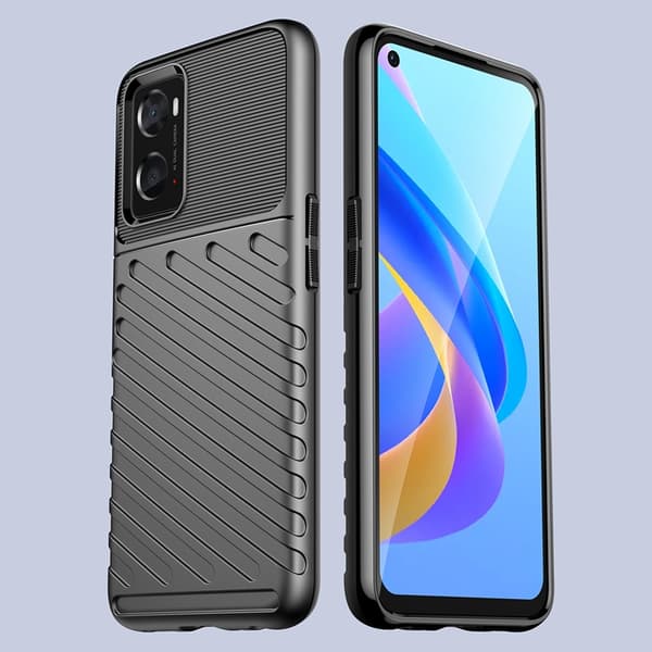 Realme 9i/Oppo A76/A36 Mobilskal Thunder Armored - Svart