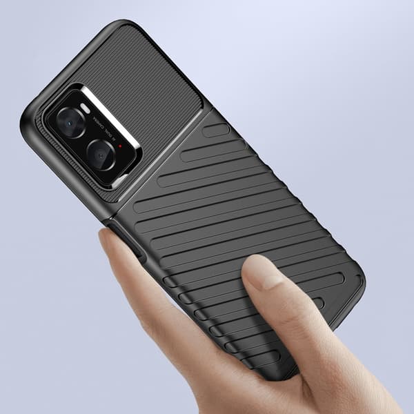Realme 9i/Oppo A76/A36 Mobilskal Thunder Armored - Svart