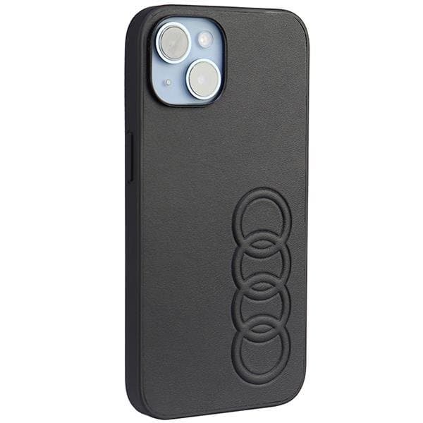 Audi iPhone 14 Mobilskal Synthetic Läder - Svart