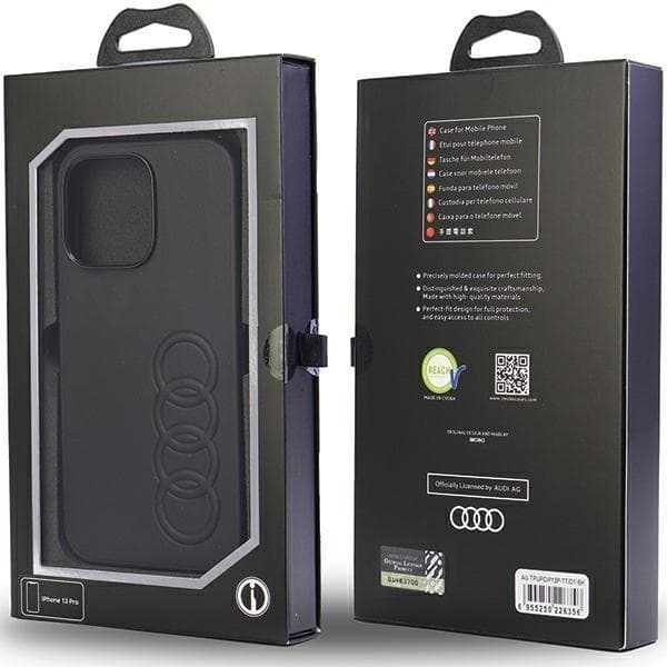 Audi iPhone 13 Pro/13 Mobilskal Synthetic Läder - Svart