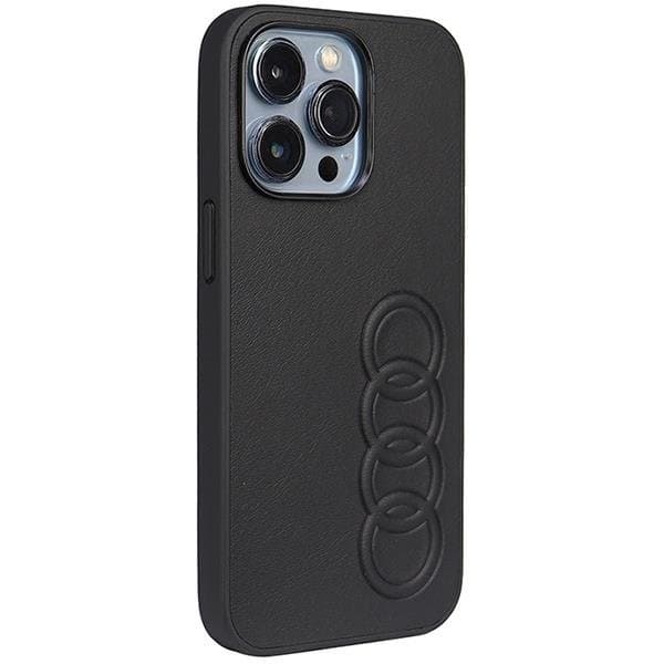 Audi iPhone 13 Pro/13 Mobilskal Synthetic Läder - Svart
