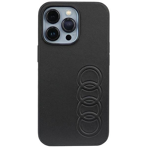 Audi iPhone 13 Pro/13 Mobilskal Synthetic Läder - Svart