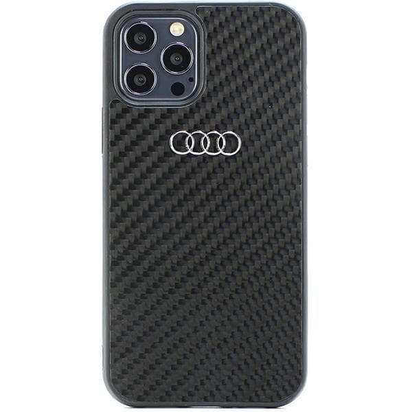 Audi  iPhone 12/12 Pro Mobilskal Carbon Fiber - Svart