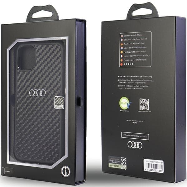 Audi iPhone 11/Xr Mobilskal Carbon Fiber - Svart
