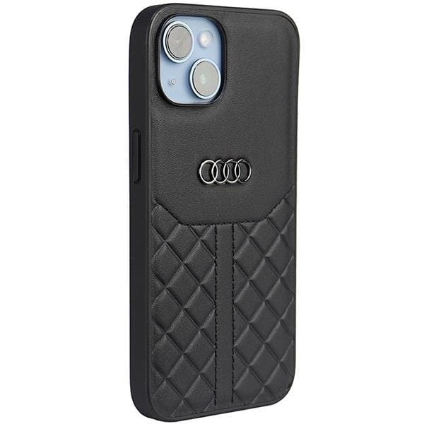Audi iPhone 14 Mobilskal Äkta Läder - Svart